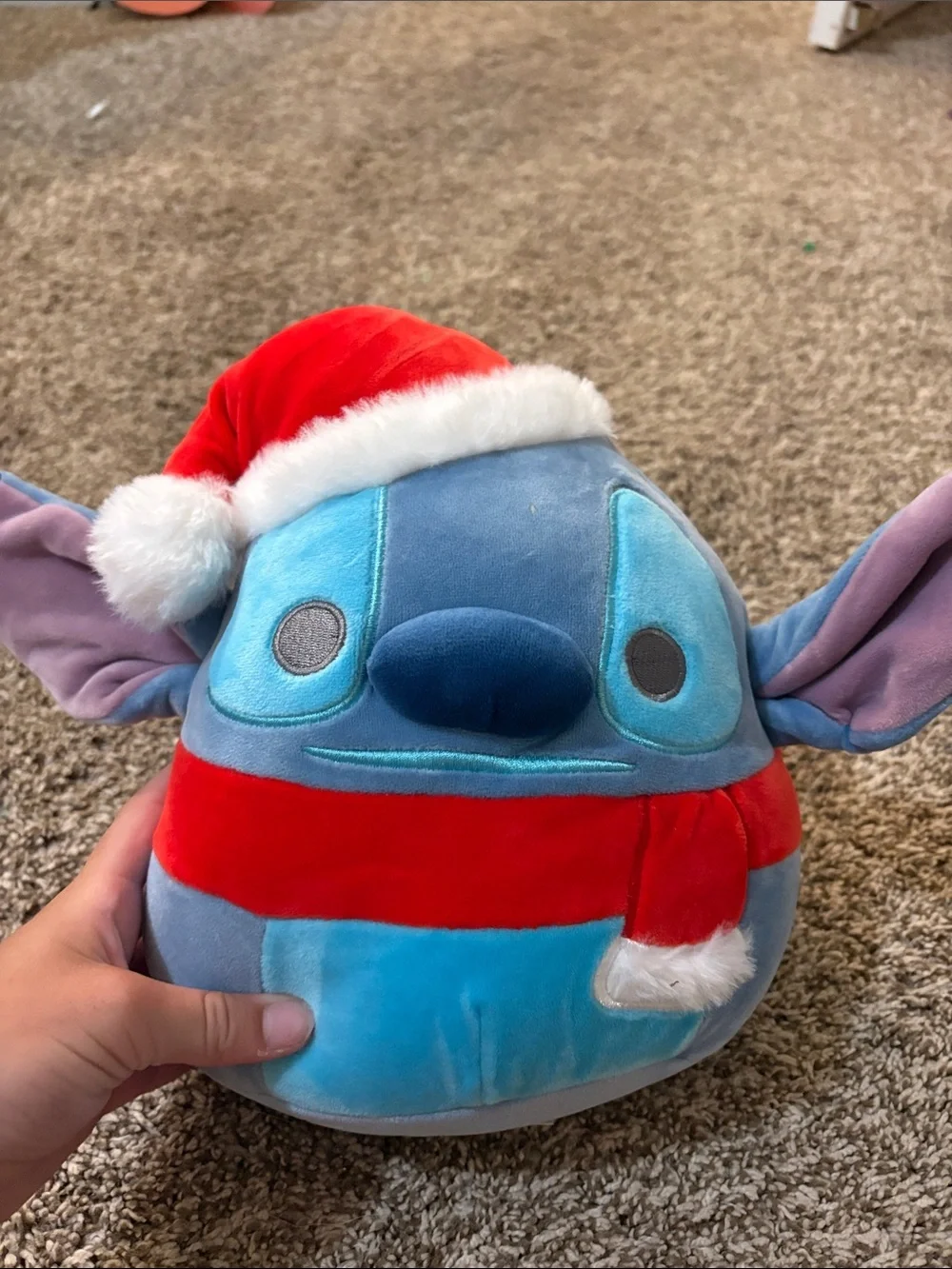 Squishmallows Blue and Red Stitch Holiday Plush